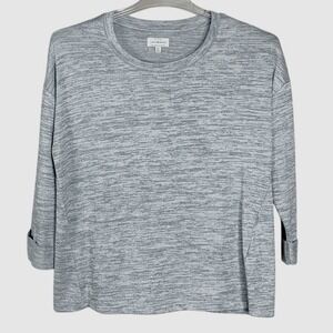 Lucky Brand Gray Heathered Knit Crew Neck Long Sleeve‎ Top
